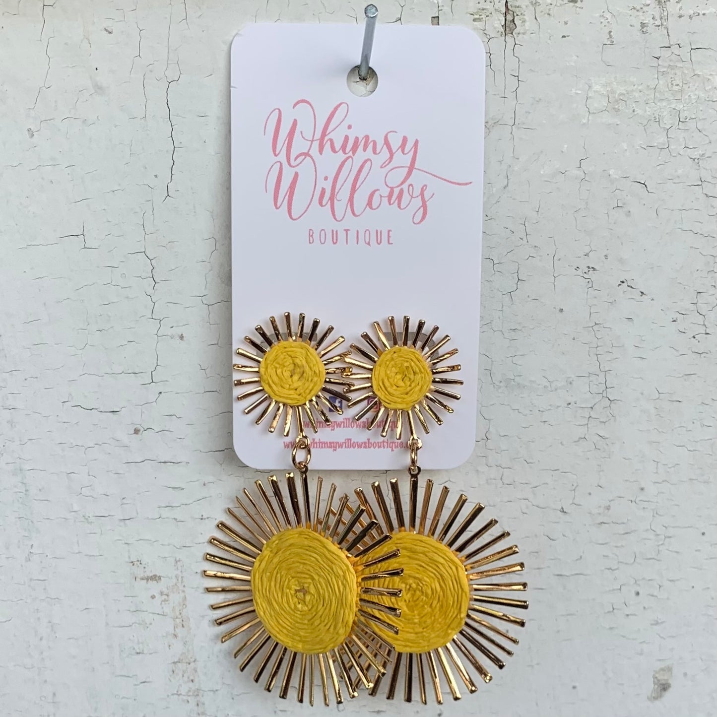 Yellow Sunburst Earring