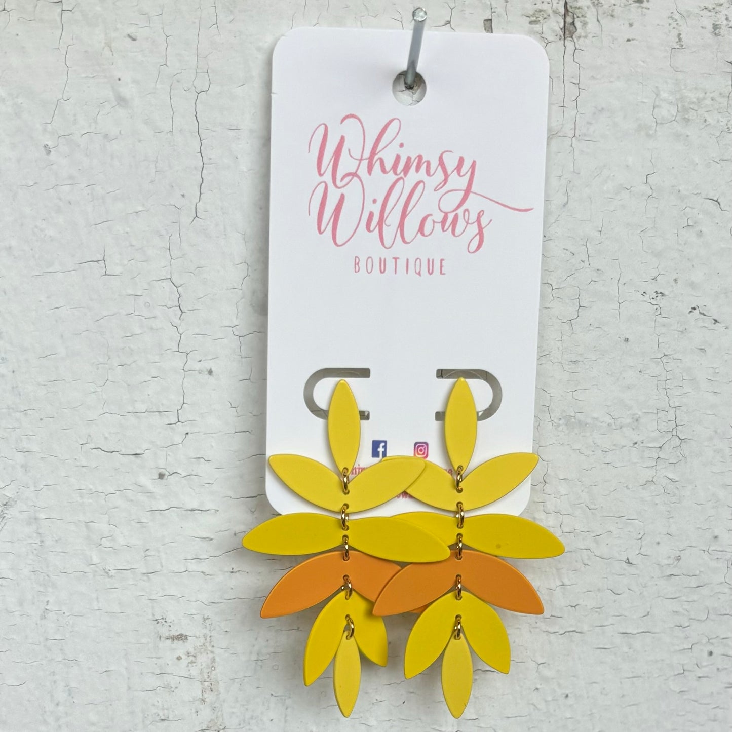 Yellow Leaf Earring