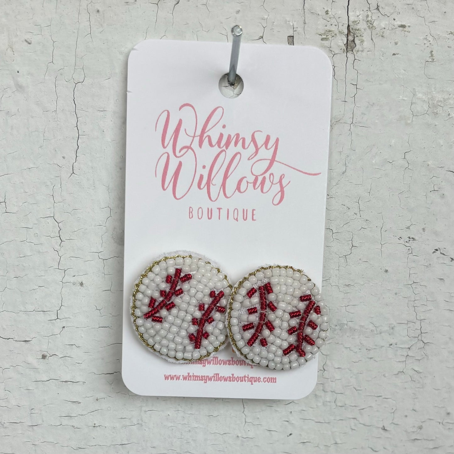 Baseball Stud Earring