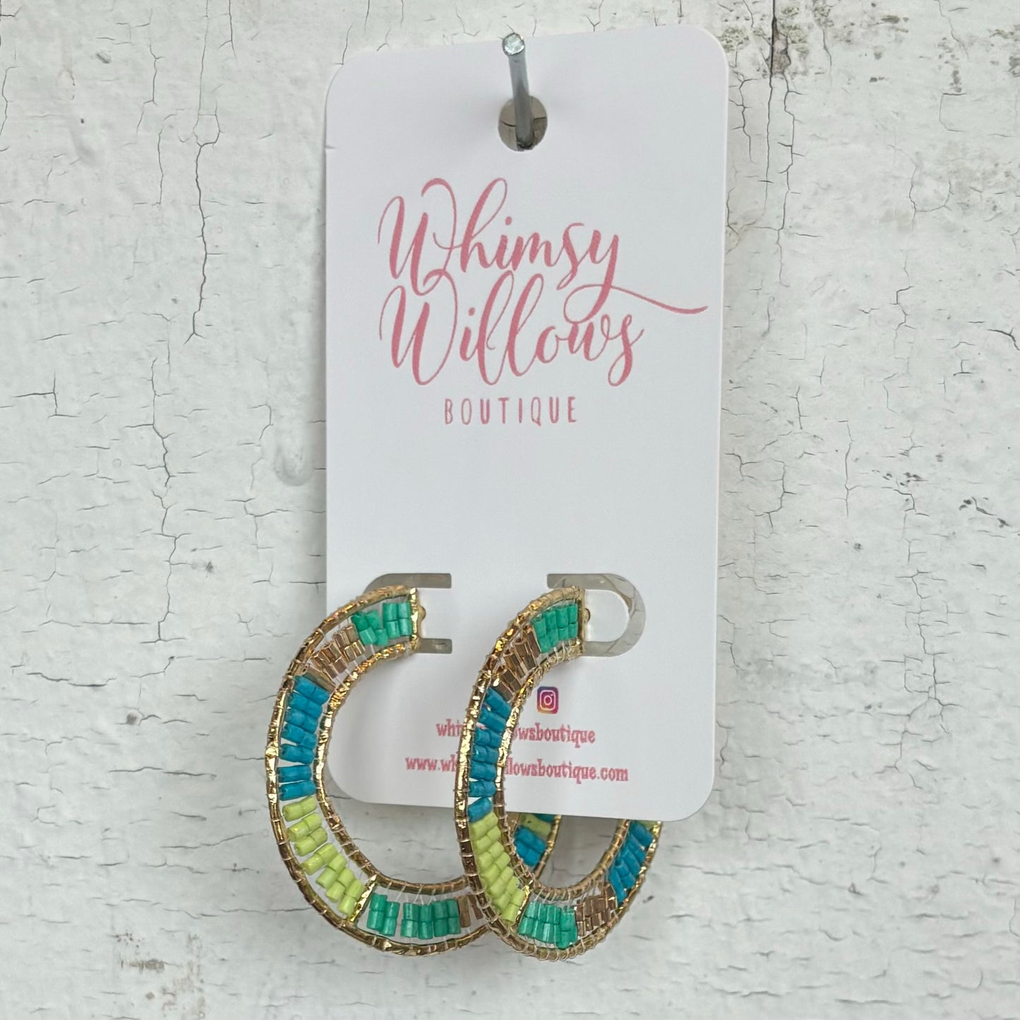 Teal Flat Hoop