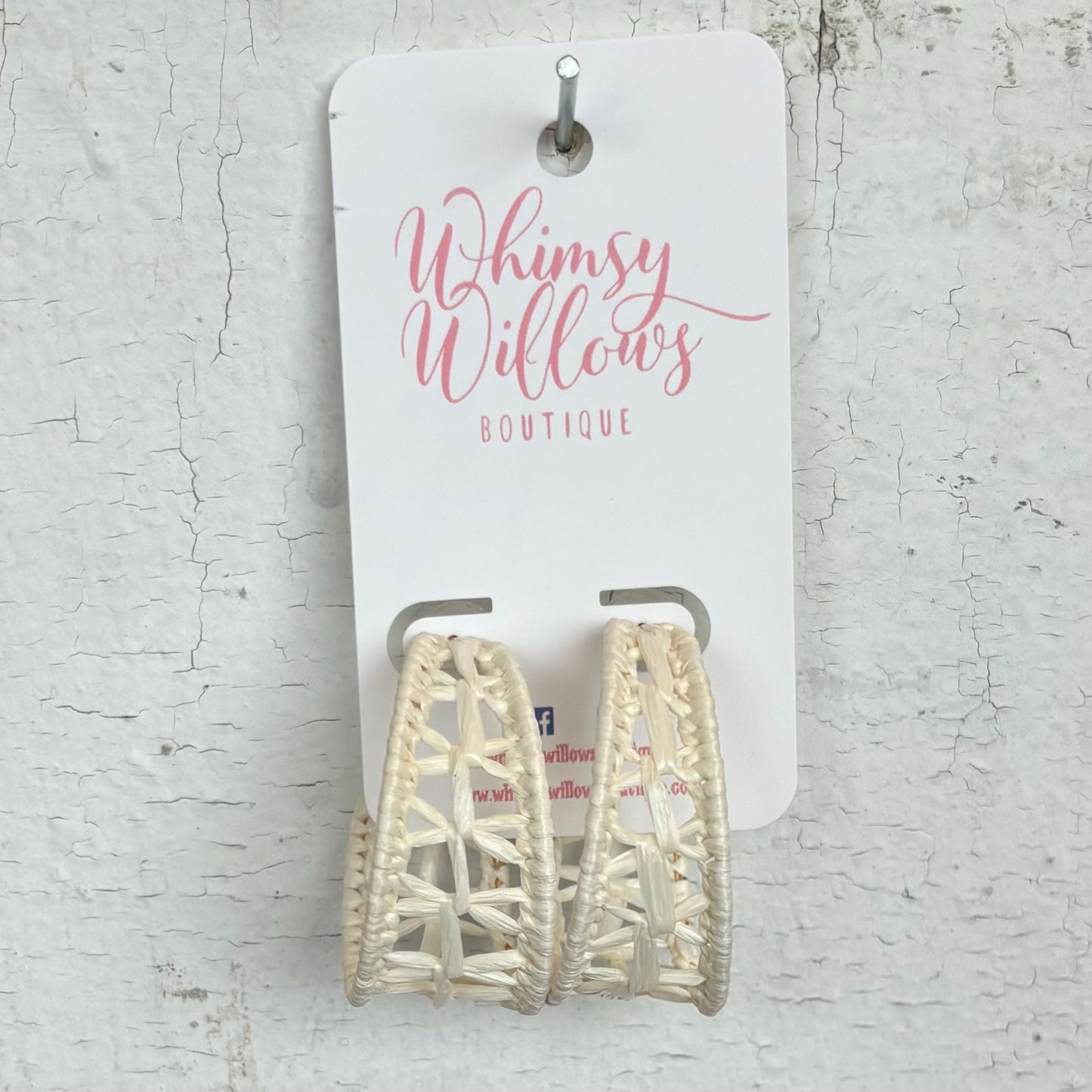 White Crochet Hoops