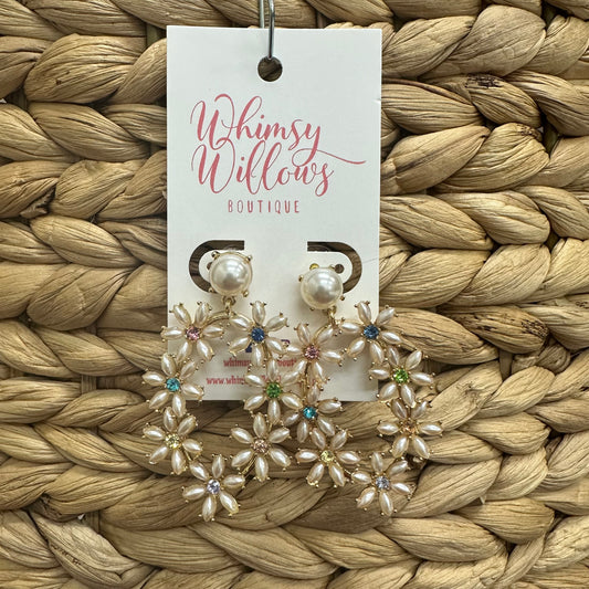 Daisy Pearl Earrings